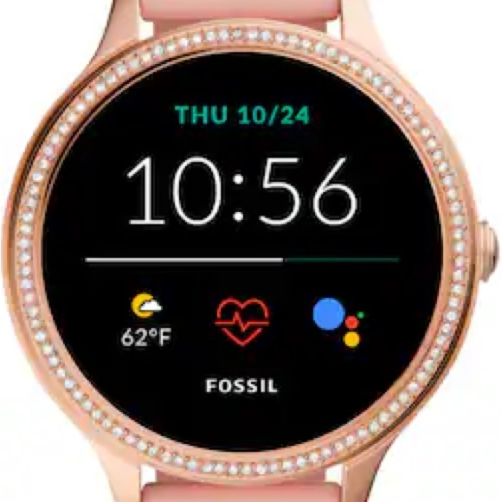 Fossil Pink and Gold Smartwatch